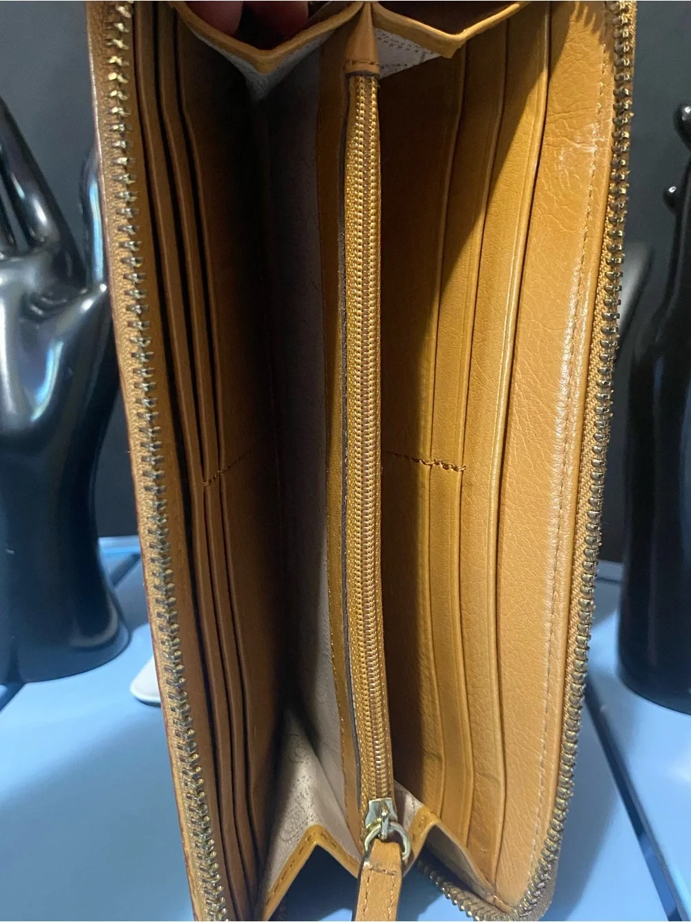Michael Kors women’s foldable wallet suede brown classic MK logo design